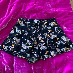 Xhilaration Black Floral Soft Shorts